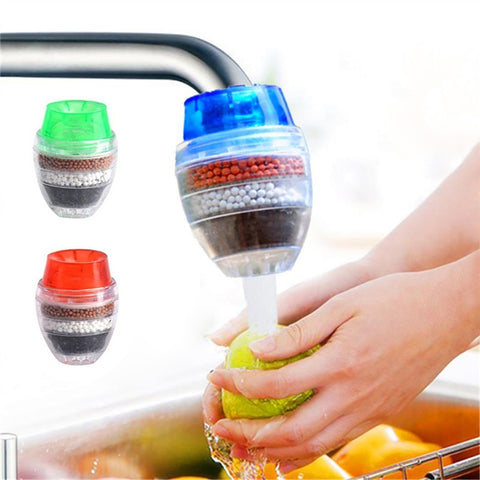 TPFOCUS Kitchen Accessories Faucet 5 Layers Water Filter Purifier Activated Carbon Filtration
