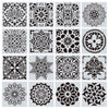 16pcs15*15 Painting Stencil DIY Drawing Mandala style Laser Cut Wall Stencil Painting for Wood Floor Tiles Fabric Template